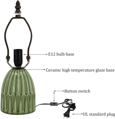 Miniatura 4 de Tiffany Lamp Stained Glass Mushroom Table Lamps 6X6X12.5 Inch Pink Jewelry Baroque Style Small Night Light Ceramic Base Mini Accent Desk Light