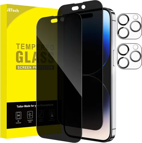 Miniatura 22 de JETech - Protector de pantalla de privacidad para iPhone 17 Pro de 6,3 pulgadas con protector de lente de cámara, película de vidrio templado