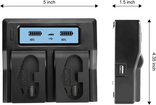 Miniatura 3 de BM Premium Paquete de 4 baterías LP-E19 de alta capacidad y cargador para cámaras Canon EOS R3, EOS 1D X Mark III, EOS 1D X Mark II, EOS 1DX, EOS