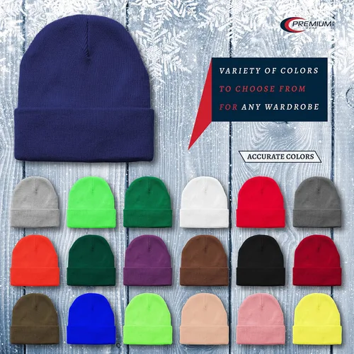 Miniatura 3 de Premium Wear Gorro Gorro de moda para hombres y mujeres con tela de poliéster acrílico suave
