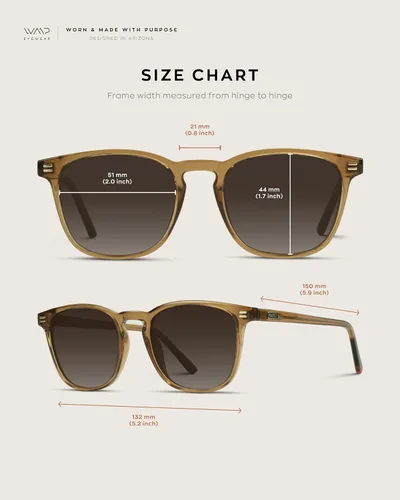 Miniatura 6 de WMP Eyewear - Gafas de sol polarizadas modernas y redondas para hombre con forma cuadrada