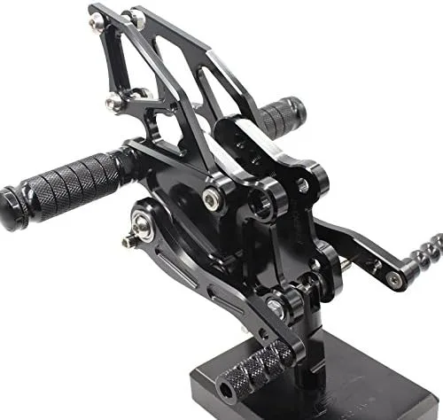 Miniatura 2 de Krace Motocicleta Ajuste Estriberas Traseras Set Para Kawasaki NINJA 300/250 2013-2016 Negro