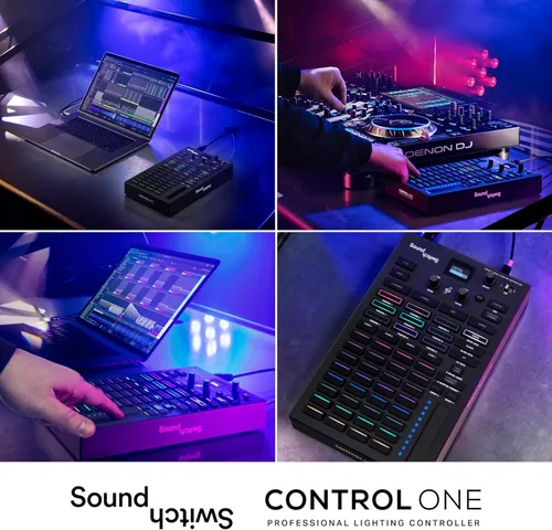 Miniatura 7 de SoundSwitch Control One - Controlador profesional de iluminación DMX para DJ con 3 meses de acceso al software SoundSwitch y soporte para luces DMX