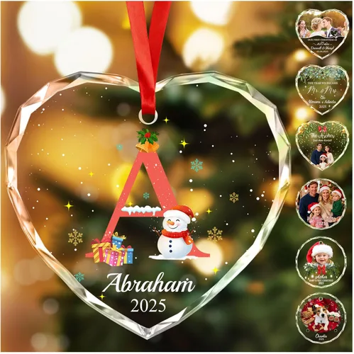 Miniatura 20 de Adornos de Navidad Personalizados Personalizados con Foto y Texto para Decoraciones de Árbol de Navidad, Regalos
