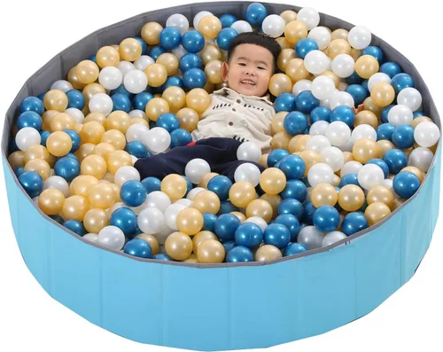 Kids - Alberca de pelotas plegable, de doble capa de tela Oxford, piscina de pelotas con bolsa de almacenamiento (pelotas no incluidas), corralito