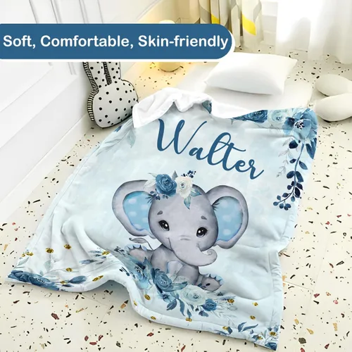Miniatura 4 de Manta de Bebé Personalizada para Niños, Manta de Bebé Personalizada con Nombre, Mantas Personalizadas con Nombre Suaves y Acogedoras para Niños