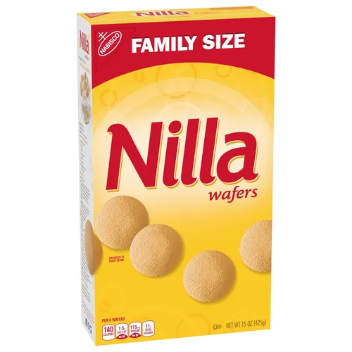 Miniatura 12 de Galletas Nilla Wafers, Vainilla, 15 oz Tamaño Familiar Paquete de 2