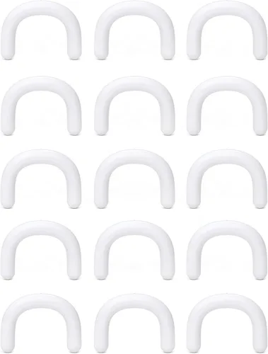 Miniatura 13 de Cisyozi 16G 14G 12G 10G 8G 6G 4G 2G Kit de Estiramiento de Retenedor de Tabique de Plástico Hipoalergénico Anillos de Tabique en Forma de U Pincher