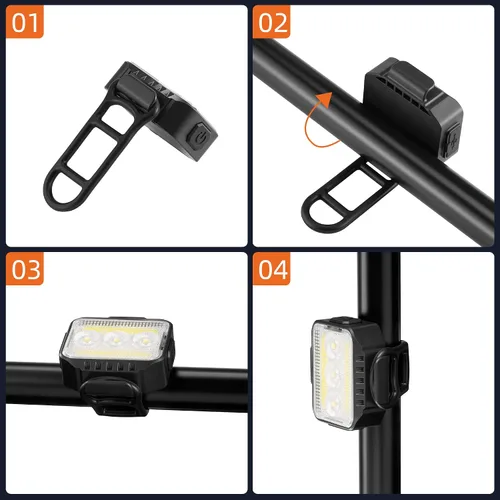 Miniatura 3 de Bike Lights for Night Riding,1500 Lumens High&Low Beam Front Light, OLED Display USB-C Rechargeable Bicycle Lights,IPX6 Waterproof Ebike Headlight
