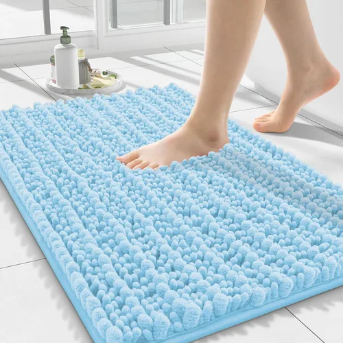 Miniatura 129 de Smiry Alfombras de Baño 24x16 pulgadas, Alfombras de Baño de Chenilla Extra Suaves y Absorbentes, Respaldo de Goma Antideslizante, Lavable a Máquina