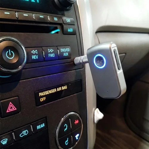 Miniatura 3 de Adaptador AUX Bluetooth para automóvil, receptor inalámbrico de 0.138 in, adaptador Bluetooth AUX para automóvil, llamadas manos libres