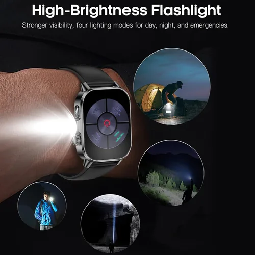 Miniatura 4 de Yowow BIT Reloj inteligente para hombres y mujeres con pantalla HD de 2.0 pulgadas, monitor de sueño de frecuencia cardíaca y oxígeno de presión