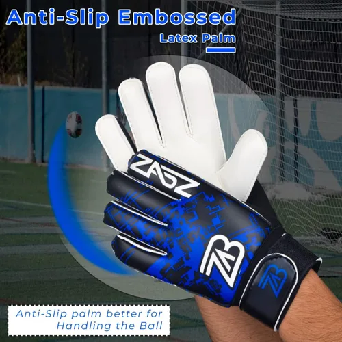 Miniatura 2 de ZABZ Guantes de portero para jóvenes, guantes de fútbol para niños, guantes de fútbol para niños, con agarre extra, protección de palma y muñeca