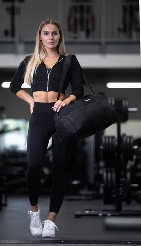 Miniatura 2 de Fitgriff Bolsa de gimnasio V2 para hombres y mujeres con compartimento para zapatos y artículos húmedos, bolsa de lona para viajes, deportes