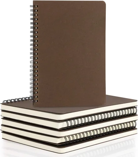 Miniatura 34 de EUSOAR - Cuaderno con espiral rayado, tamaño A5, paquete de 24 de 5.5" x 8.3", 120 páginas, cuaderno universitario con rayas, cuaderno de viaje