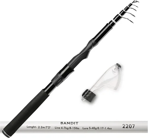 Miniatura 5 de Whistytwig Carbon Fiber Telescopic Fishing Rod - Portable Collapsible Design for Travel and Adventure - Versatile Saltwater and Freshwater Fishing