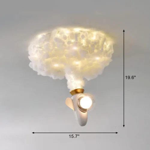 Miniatura 2 de Candelabros LED, luz LED de montaje empotrado de dibujos animados, lámpara de techo creativa en forma de cohete blanco, luz de techo con pantalla