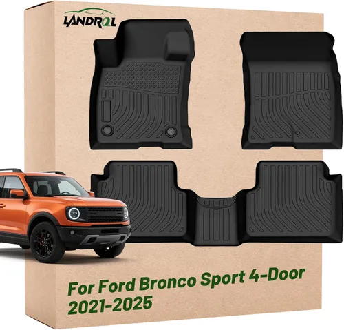 Alfombrillas para Suelo de Coche Forros de Repuesto para Ford Bronco Sport 4 Puertas 2021-2025 Duraderas Sin Olor Ajuste Personalizado Delanteras