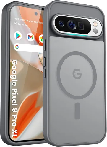 Miniatura 124 de Funda para teléfono Google Pixel 9 Pro XL, Compatible con Magnético, Protección contra Caídas de Grado Militar Translúcida Mate Resistente a Golpes