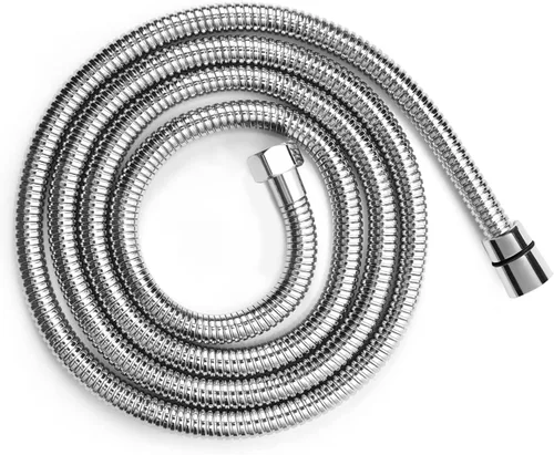 Blissland Manguera de ducha extra larga de 99 pulgadas de acero inoxidable para cabezal de ducha de mano con inserto de latón y tuerca - Duradera y