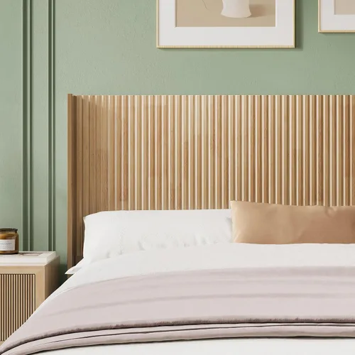 Miniatura 7 de Huatean Home Cabecero de Madera Tamaño Queen, 64.6" de Ancho Cabecero de Madera Queen Solamente, Cabeceros Modernos de Granja, Panel Acanalado
