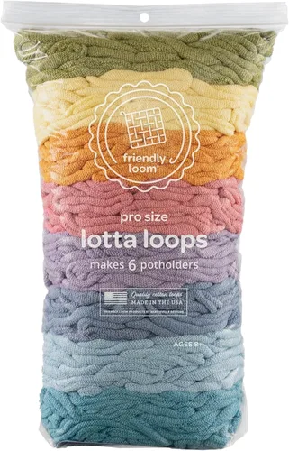 Harrisville Designs Friendly Loom - Bucles de tejido de algodón de calidad en colores inspirados en botánicos, tamaño PRO de 10 pulgadas | Hace 6