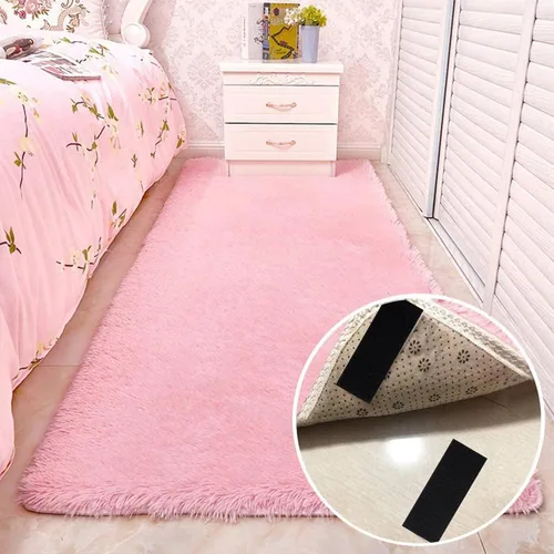 Miniatura 4 de BRAVESHINE Cinta antideslizante para alfombras de 1.2 x 6 pulgadas para suelos de madera dura y azulejos, juego de 12 almohadillas adhesivas negras