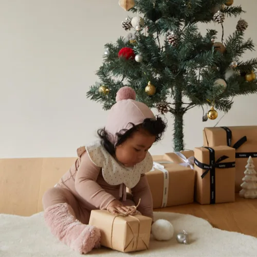 Miniatura 4 de Konny Botines de invierno de forro polar mullidos y acogedores para bebés (beige), regalos de Año Nuevo, calentadores de pies para bebés recién