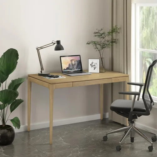 Miniatura 13 de NTC Mingle - Mesa consola de 47 pulgadas, moderna mesa de entrada de madera maciza con cajón oculto, impermeable y resistente al calor, mesa Negro