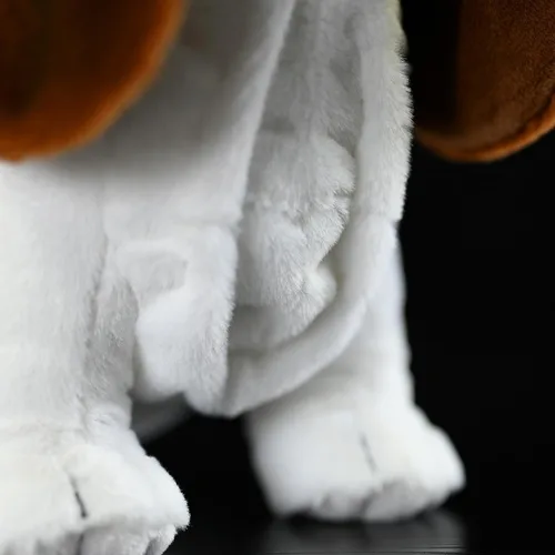 Miniatura 7 de Animal de peluche realista de Basset Hound francés, 12 pulgadas de largo, realista, esponjoso, marrón, cachorro, regalo de peluche