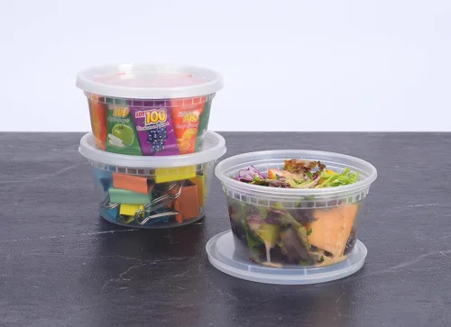 Miniatura 6 de EDI [12 onzas, 50 juegos] Contenedores de plástico para almacenar alimentos con tapas herméticas Apto para microondas, congelador, lavavajillas