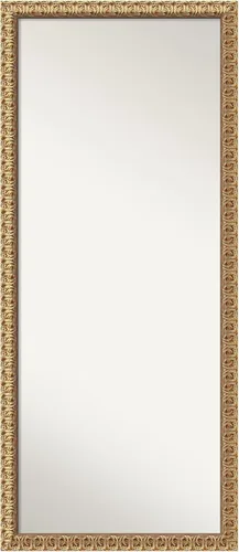 Amanti Art Espejo dorado de longitud completa, 64 x 28 pulgadas, color dorado florentino, espejo de pared de cuerpo entero para vestirse, marco de