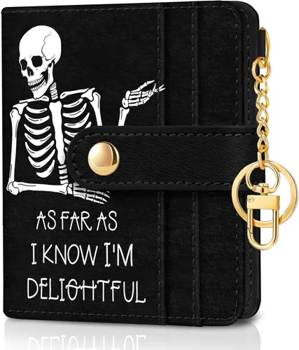 Miniatura 20 de Jogjam Cartera pequeña para mujer, Rfid delgada y compacta para tarjetas de crédito, billetera plegable de piel sintética, bolsillo con cremallera