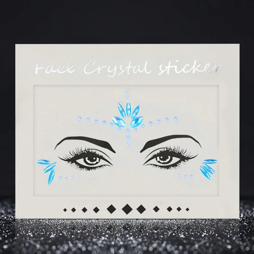 Miniatura 2 de Gemas de cara de sirena, palo, joyas de Halloween, cuerpo y cara, joyas de gemas para festivales rave, tatuajes, purpurina autoadhesiva, cristales
