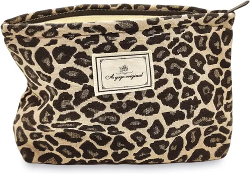 Miniatura 45 de STARDW Bolsa de maquillaje estética floral para mujeres y niñas, bolsa de aseo de viaje con cremallera de gran capacidad, bolsa organizadora