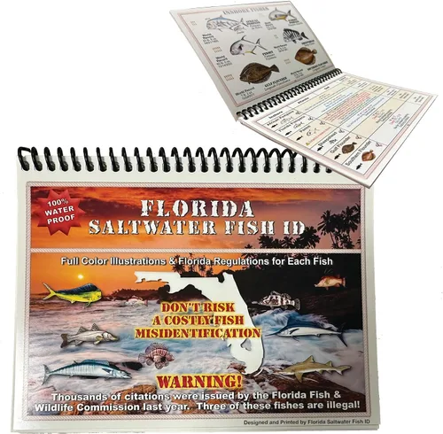 Miniatura 3 de Libro de Identificación de Peces de Agua Salada de Florida con Reglas, Regulaciones, Límites y Tamaños de FWC, Incluye Más de 90 Fotografías Marinas