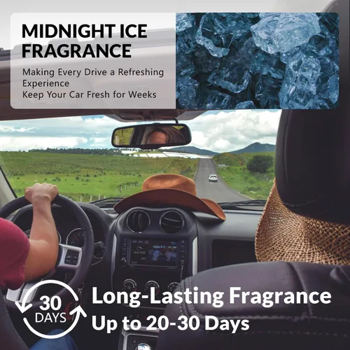 Miniatura 3 de MUBYOK M538 - Kit de iniciación de 9 ambientadores de aire perfumado para automóvil, con cuentas de aroma de hielo de medianoche de 8.17 onzas