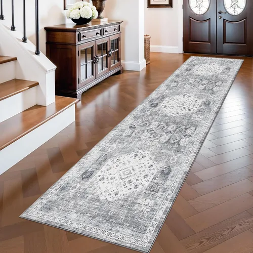 Miniatura 20 de RUUGME Alfombra Pasillera Lavable 2'6x12 - Alfombra de Pasillo con Respaldo Antideslizante Alfombras Resistentes a Manchas para Sala de Estar