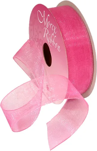 Miniatura 13 de Morex Ribbon 91803/100-609 Cinta de nailon Organdy, 5/8 pulgadas por 100 yardas, color rojo