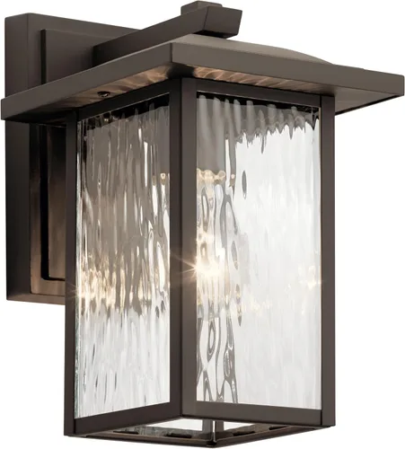 Kichler 49924oz Capanna lámpara de pared para exteriores, 1 luz 60 vatios, bronce antiguo