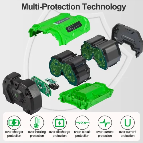 Miniatura 3 de DTK Batería de reemplazo para batería EGO 56V 2.5Ah Compatible con BA1400T BA2800 BA4200T BA5600T Ligera y fácil de transportar