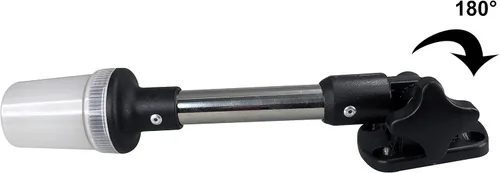 Miniatura 2 de Pactrade Marine Luces de navegación para barcos – Luz de popa blanca incandescente de 10.75 pulgadas (montaje en superficie, base plegable)