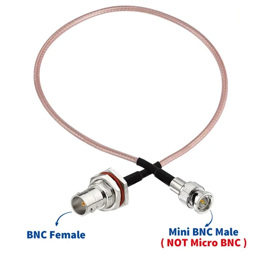 Miniatura 2 de BINGFU Mini BNC macho a BNC hembra Vedio SDI Cable 75 ohmios 12 pulgadas para HD 3G SDI grabadora cámara monitor convertidor router audio