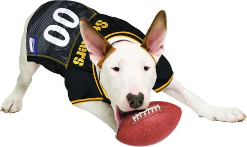 Miniatura 4 de NFL Pittsburgh Steelers - Camiseta para perro, talla: S, disfraz para perros y gatos de camiseta de fútbol con licencia