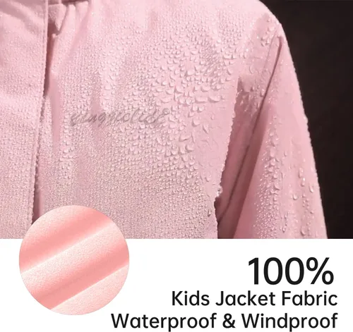 Miniatura 31 de Chaqueta de esquí impermeable para niñas, chaqueta de snowboard para exteriores, resistente al viento, con forro polar, abrigo de nieve cálido
