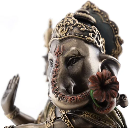 Miniatura 5 de Estatua de Ganesha bailando, bronce fundido en frío