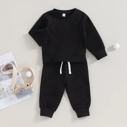 Miniatura 3 de Conjunto de ropa deportiva de manga larga con cuello redondo y pantalones para bebé niño