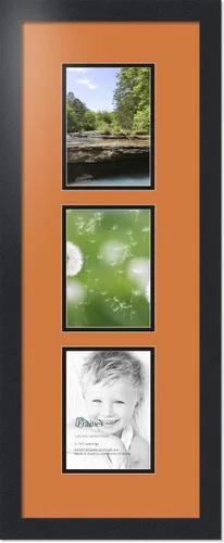 Miniatura 87 de ArtToFrames Marco de fotos tipo collage con estera doble con 3 aberturas de 5x7 y marco negro satinado Uva