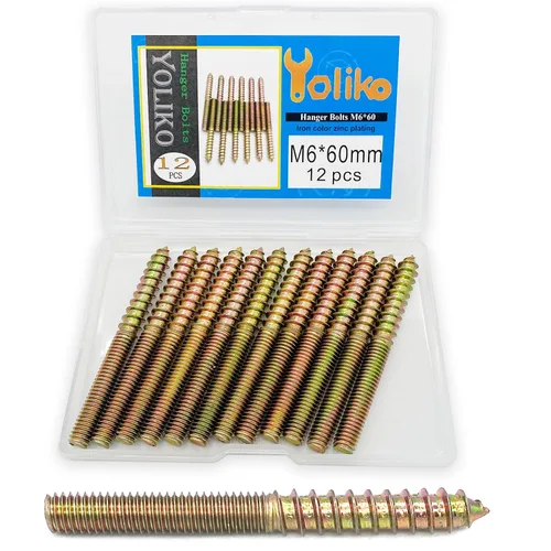 Miniatura 13 de Paquete de 30 pernos de percha M4 x 25 de 25mm (0.98") con cabeza doble de 4mm (0.16") para muebles