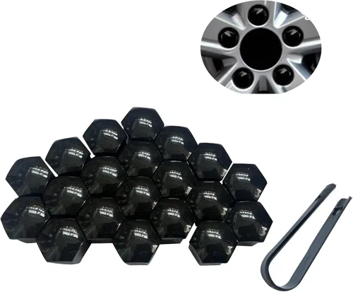 Miniatura 9 de 20 piezas de tapas de tuerca de rueda de automóvil, tapas de tuerca de lengüeta universal de 0.67 pulgadas, protector de rosca de cubo de automóvil